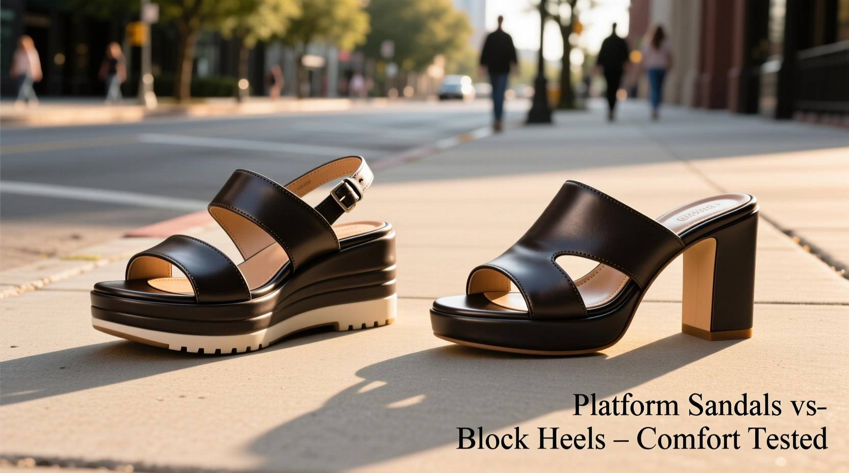 platform sandals vs block heels which is more comfortable for walking