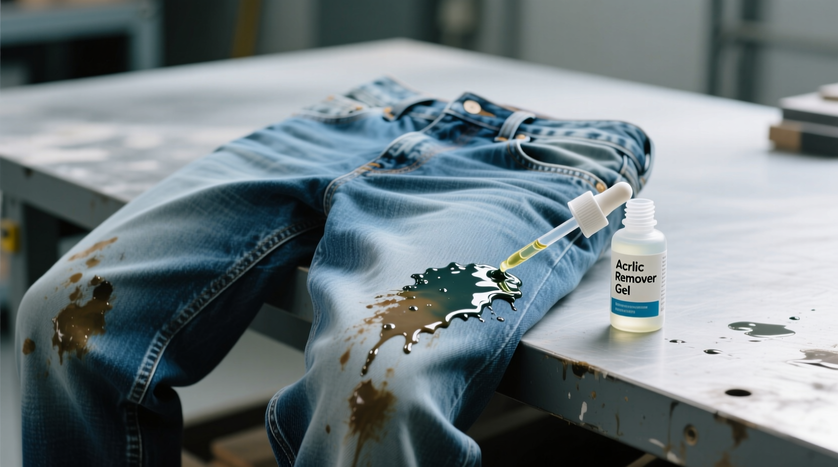 how to remove dried acrylic paint from jeans