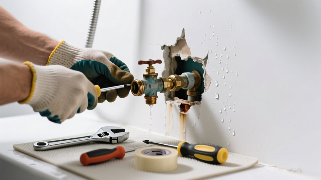 Fixing a Shower Valve Leak Behind the Wall in Bathroom