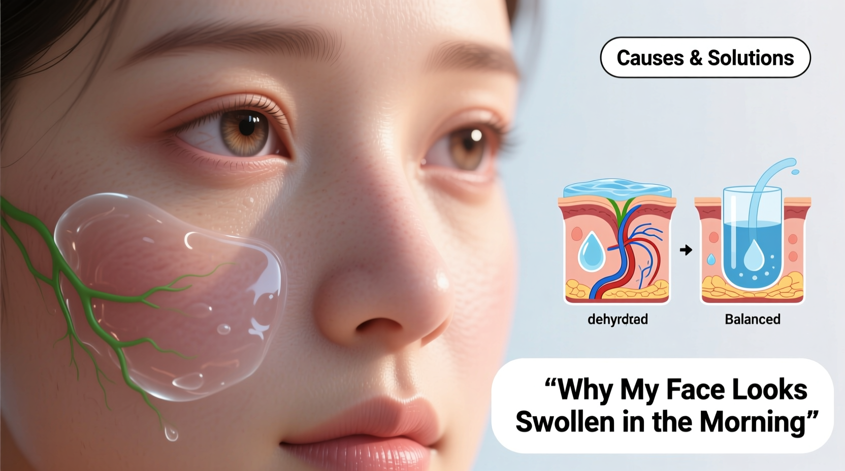 why does my face look swollen in the morning and how to reduce it