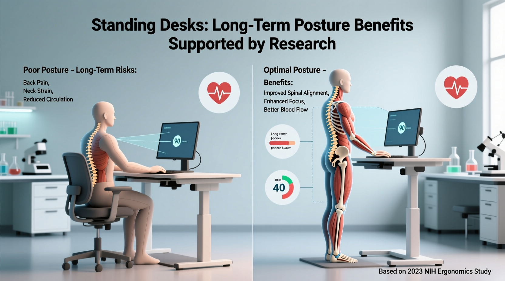 is a standing desk actually good for posture long term results