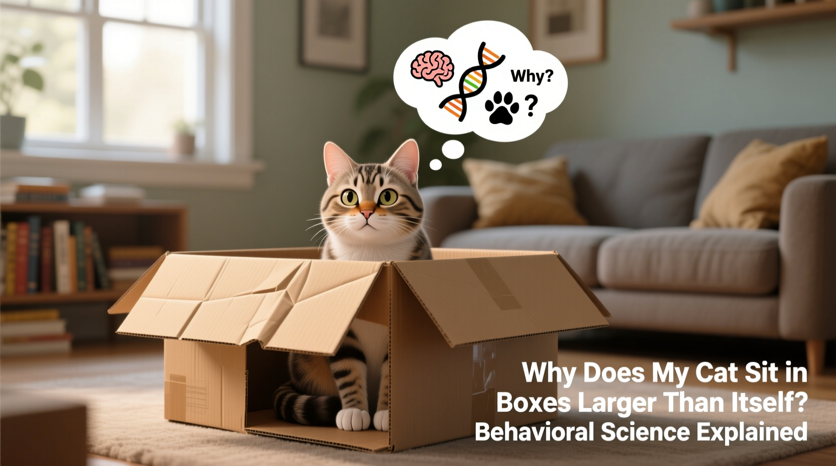 why does my cat sit in boxes larger than itself behavioral science explained
