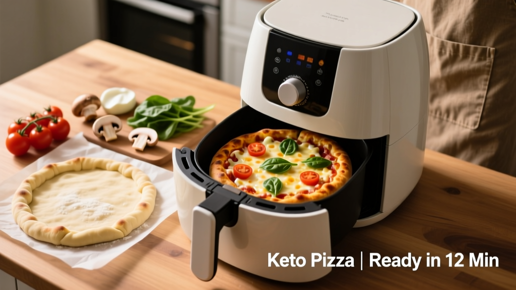 Keto Pizza in Air Fryer: Crispy, Low-Carb & Ready in 12 Min
