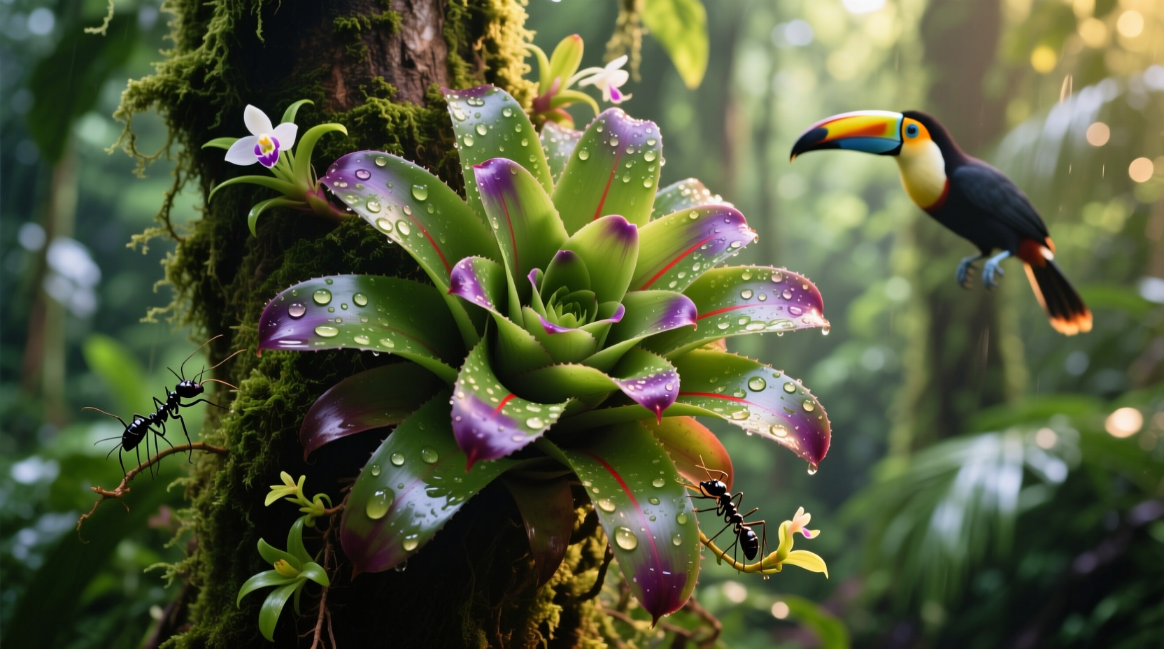 bromeliads in the amazon rainforest