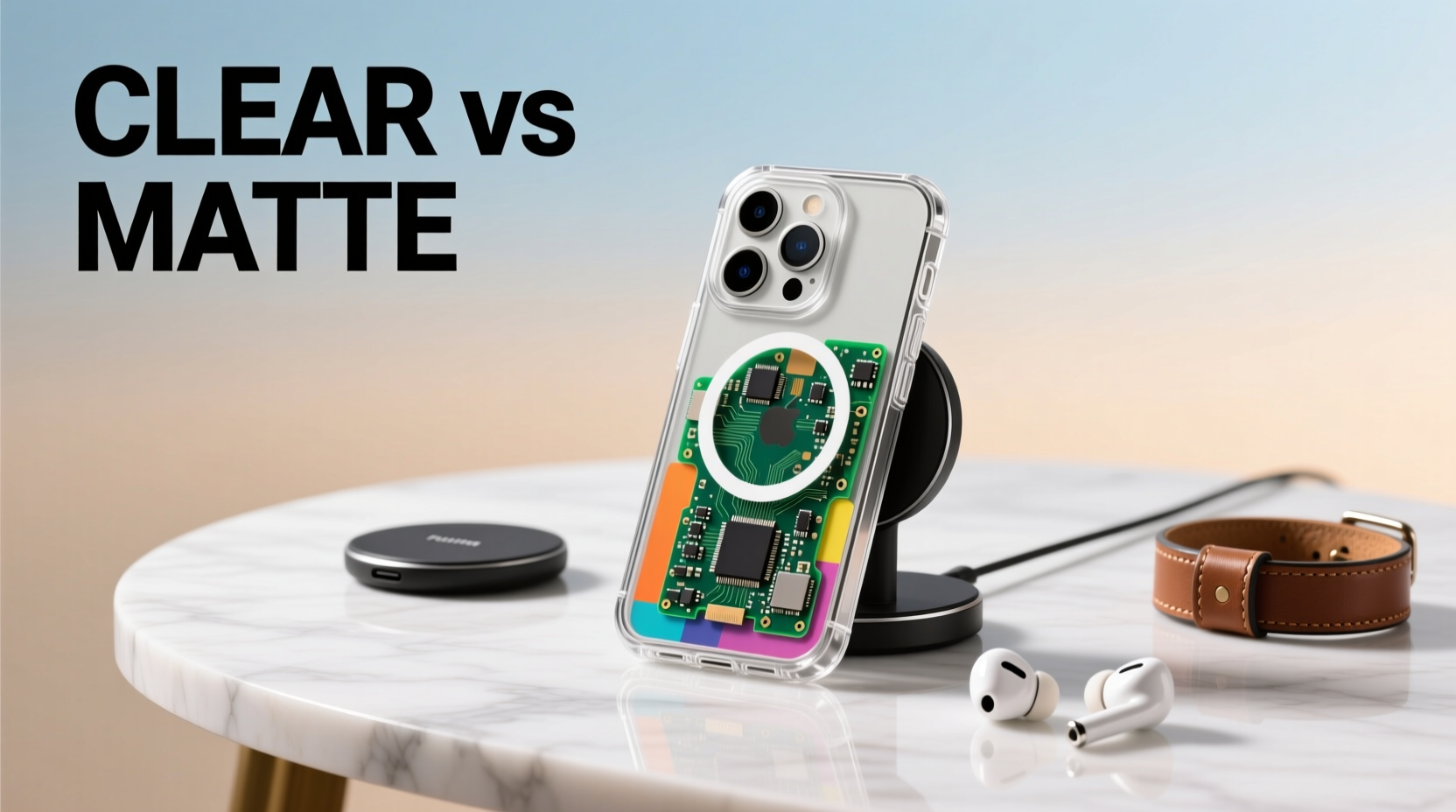 are clear phone cases still in or have matte backs taken over