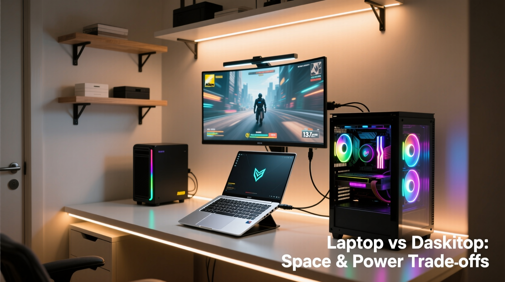 gaming laptops vs desktops for small apartments space and performance compared