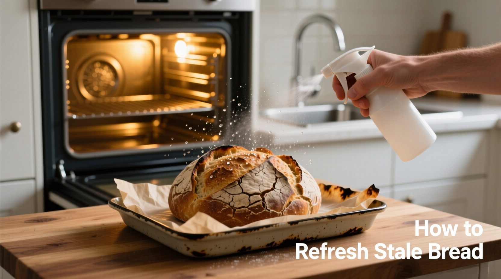 how to refresh stale bread using only your oven and a spray bottle