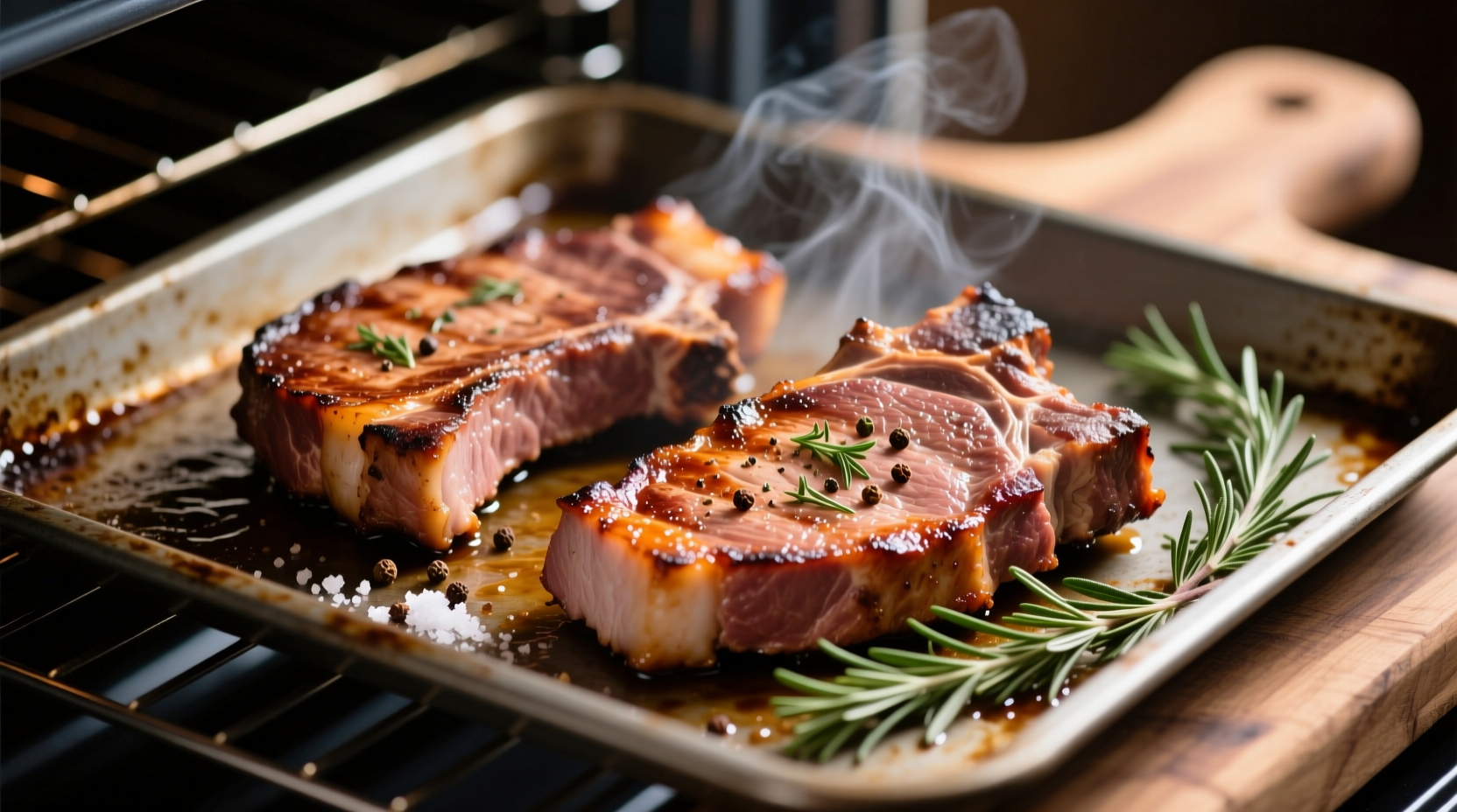 how long to cook pork steaks in oven