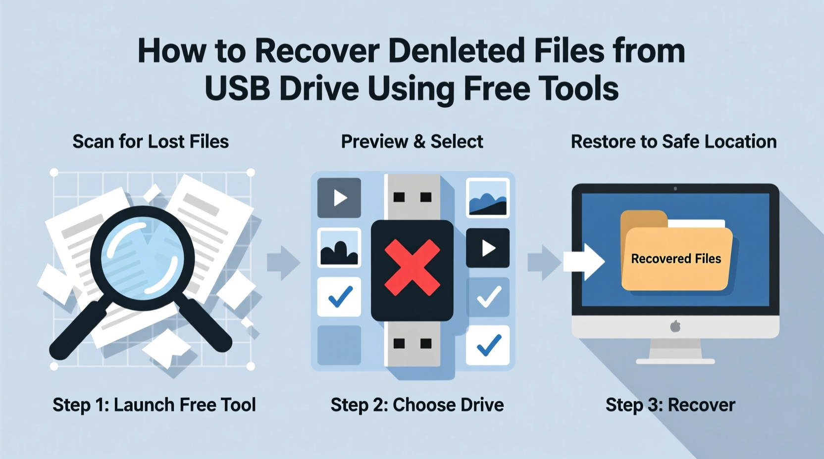 how to recover deleted files from usb drive using free tools