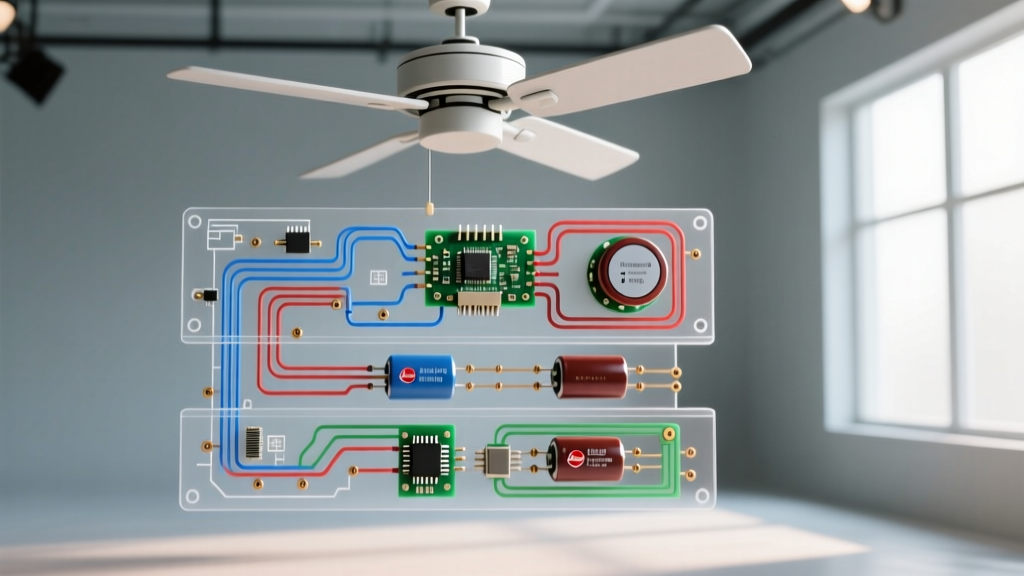Understanding Capacitor Specs and Wiring of Ceiling Fan with Capacitor Circuits