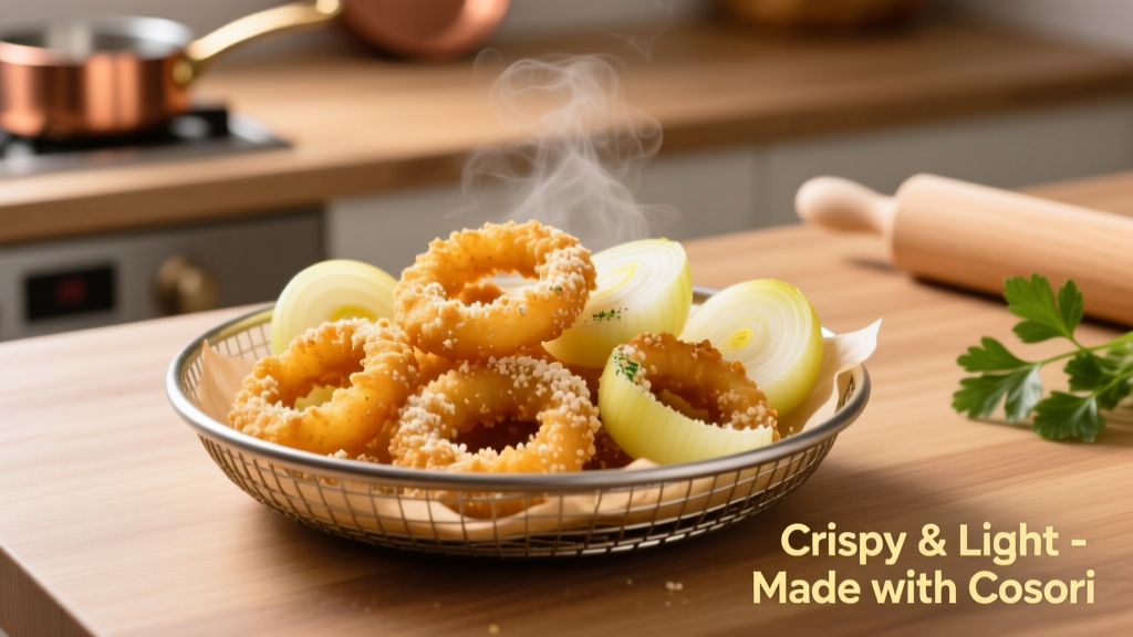 Perfect Cosori Air Fryer Onion Rings (Crispy & Light!)