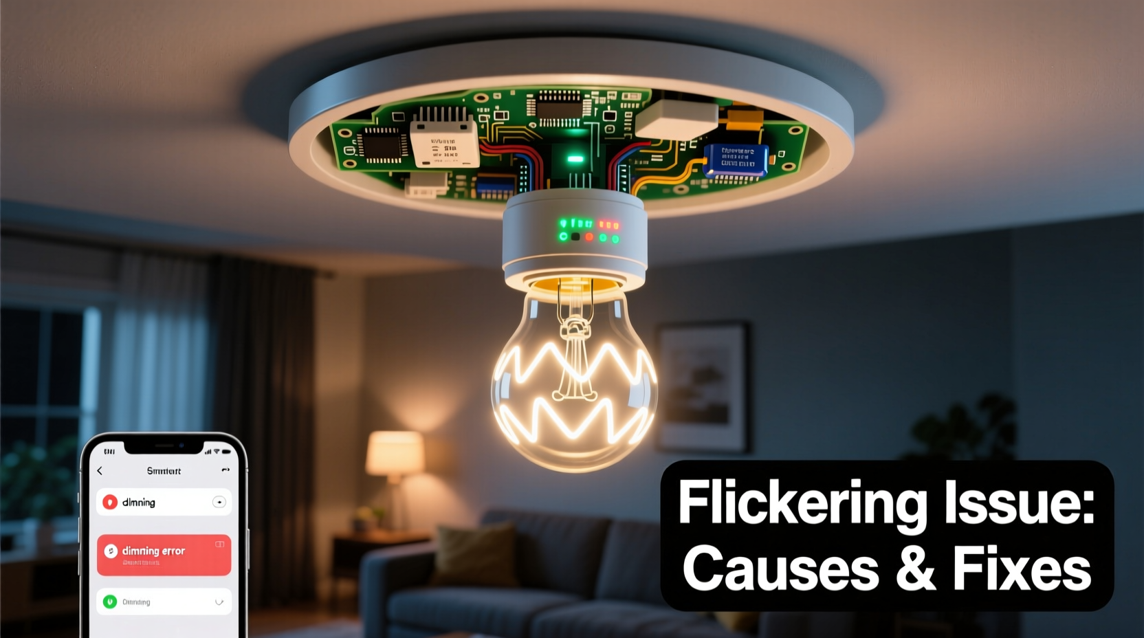 why is my smart bulb flickering when dimmed and how to stop it