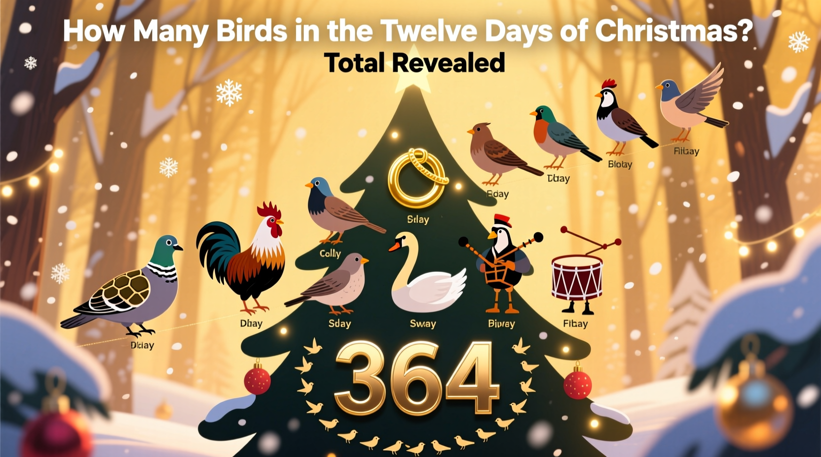 how many birds in twelve days of christmas