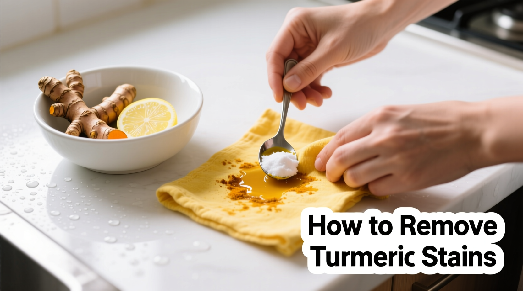 Vergleich verschiedener Reinigungsmethoden für Kurkuma-Flecken