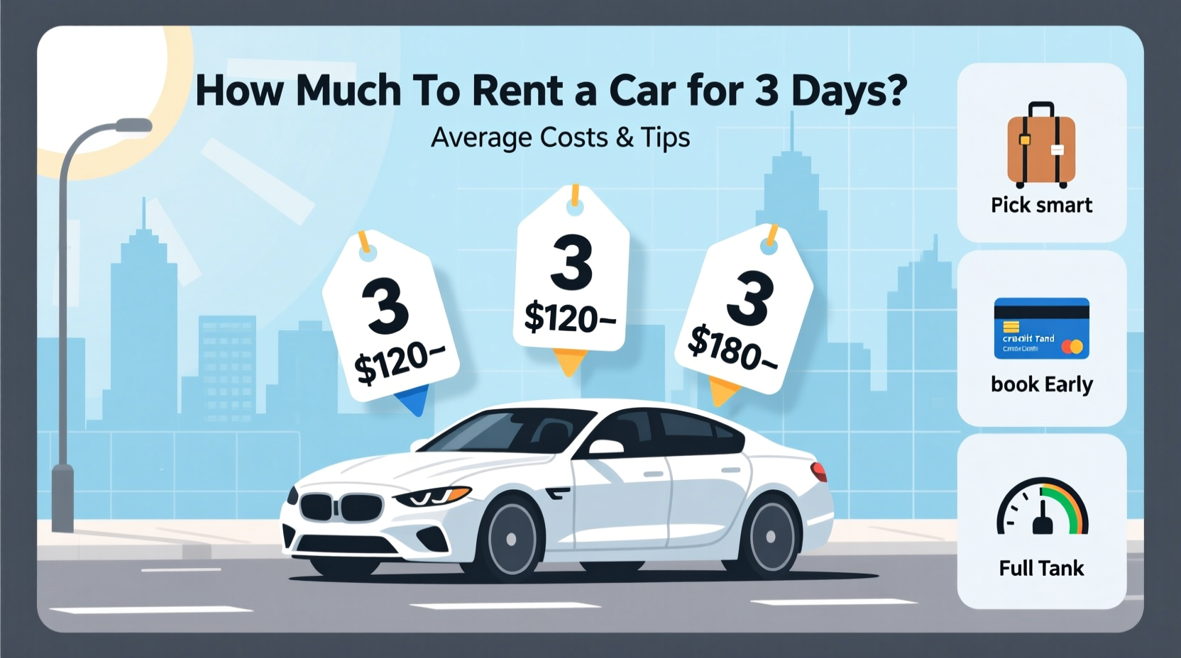 how much to rent a car for 3 days