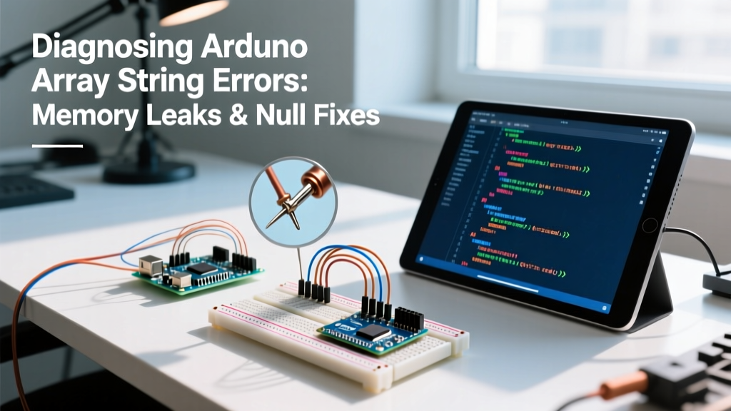 Diagnosing Arduino Array String Errors: Memory Leaks & Null Fixes
