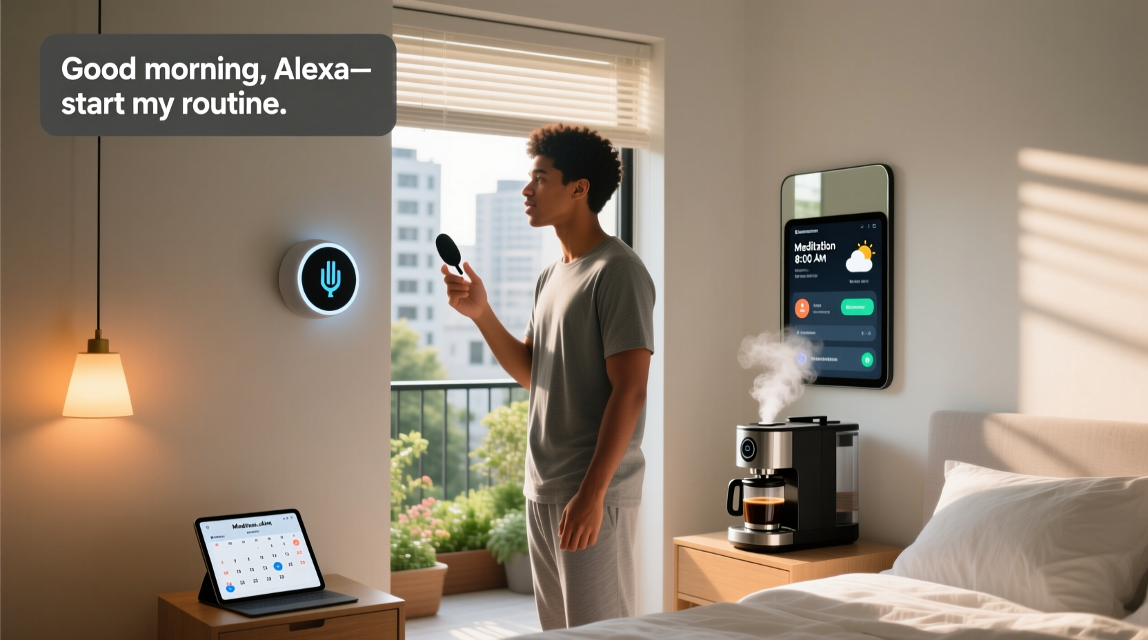 how to use voice assistants to automate your morning routine