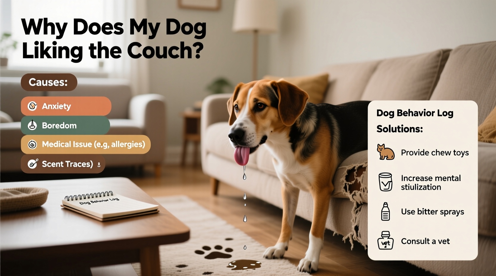 why is my dog obsessed with licking the couch behavioral fixes