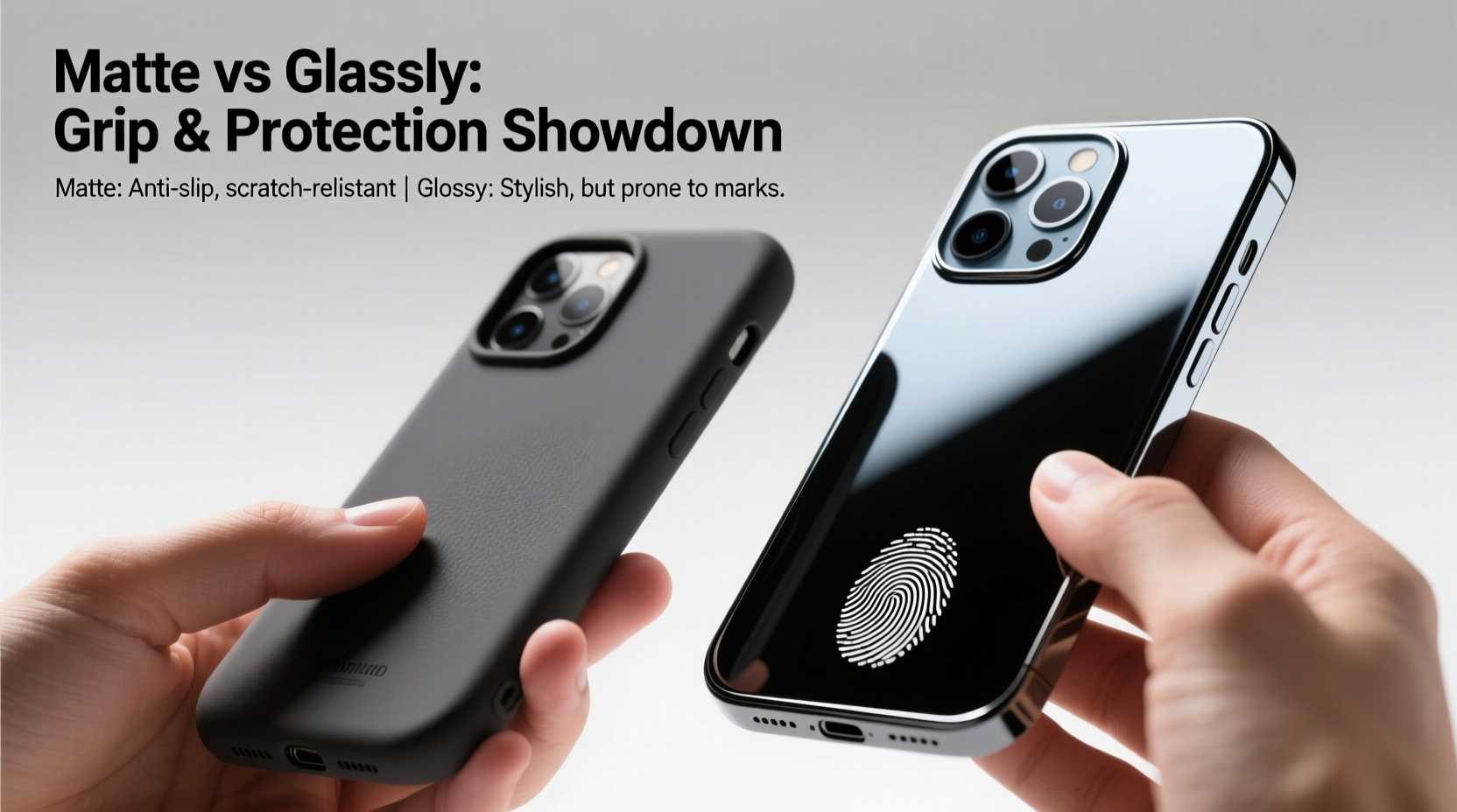 how to choose between matte and glossy phone cases for grip and protection