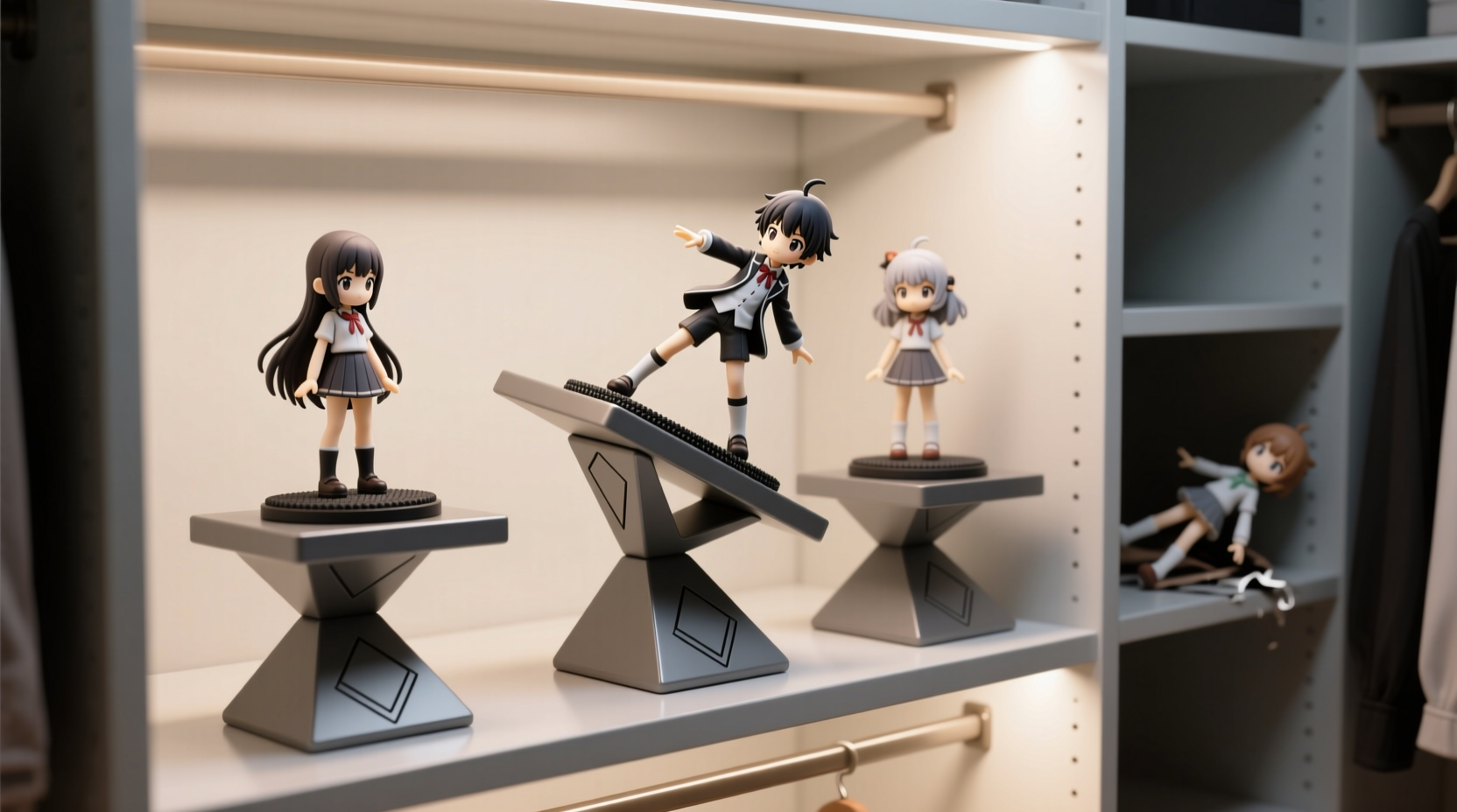 anime figurine risers vs shelf dividers