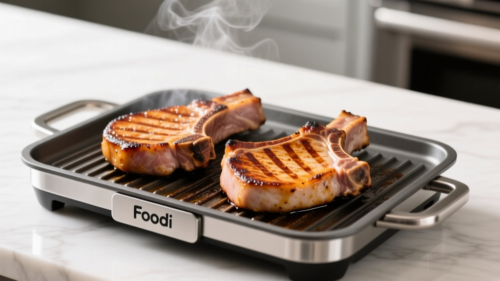 Perfect Pork Chops on a Foodi Grill: Crispy, Juicy & Safe