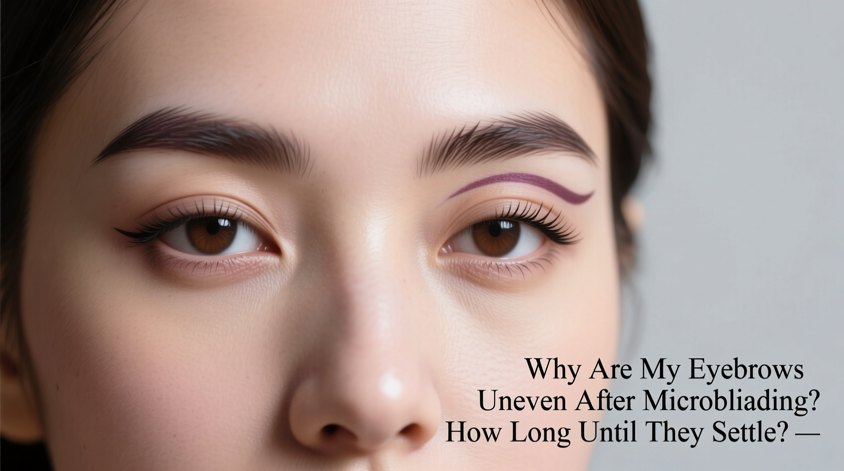 why are my eyebrows uneven after microblading and how long until they settle