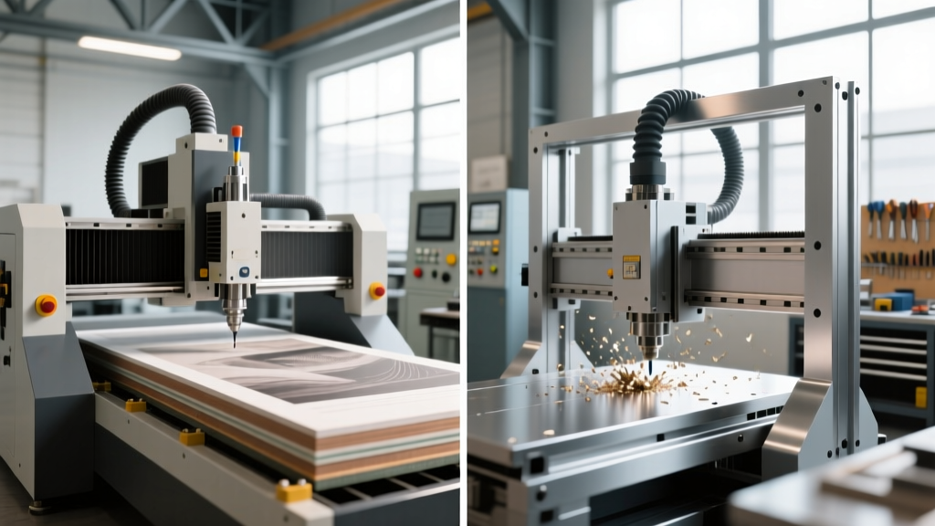 Mostly Printed CNC Machine Vibration Damping vs Rigid Alternatives
