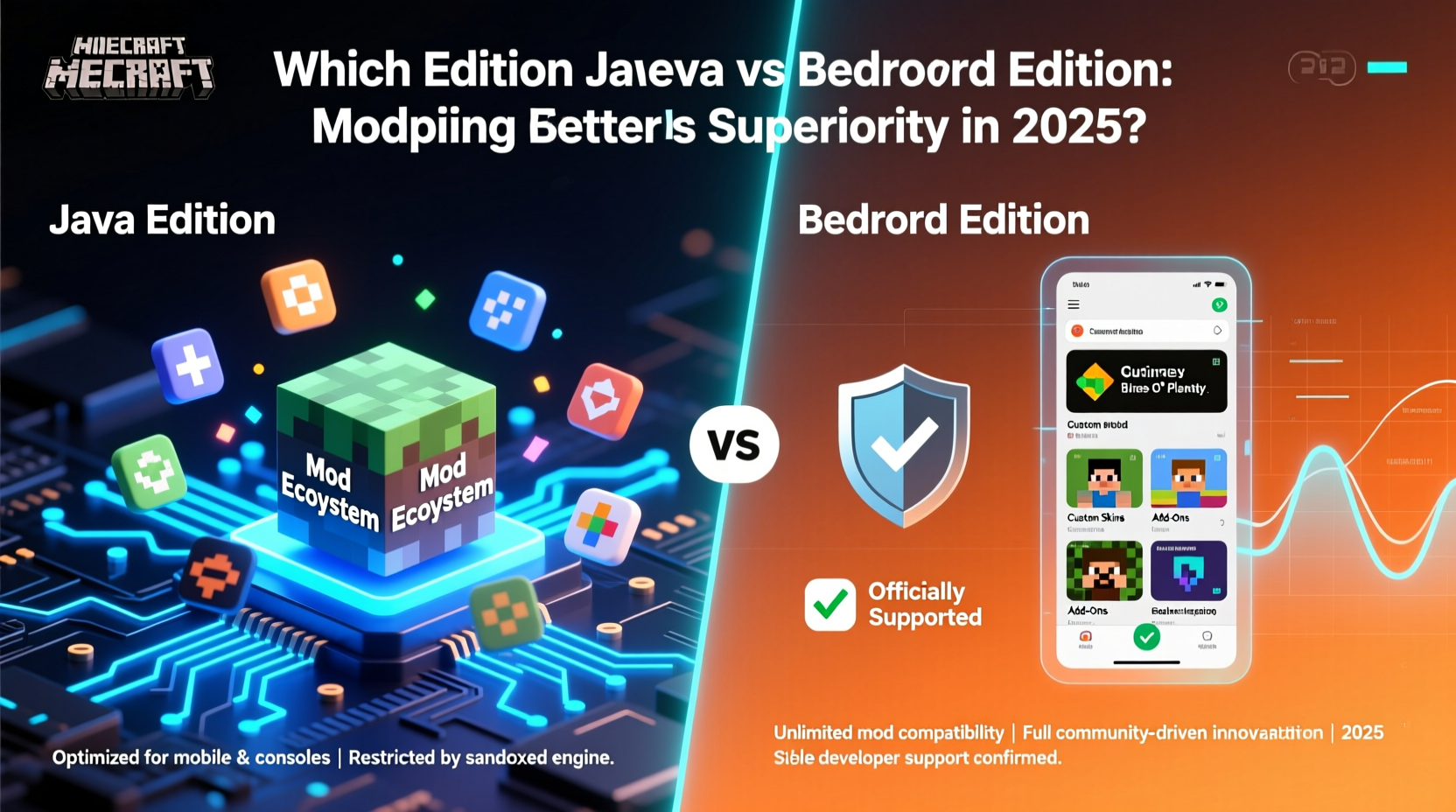 minecraft java vs bedrock edition which one has better mods in 2025