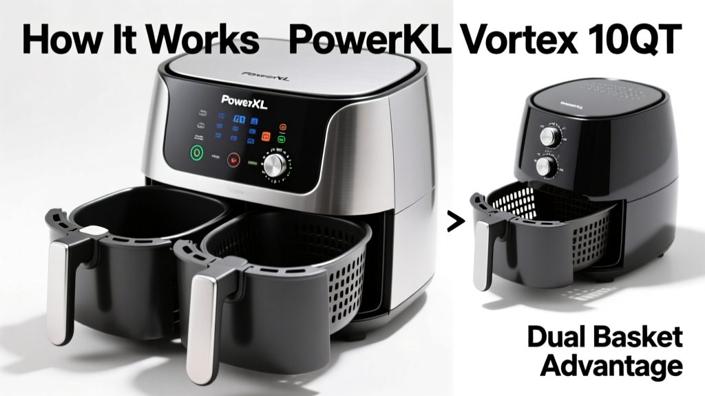 PowerXL Vortex 10QT Dual Basket Review & How It Works