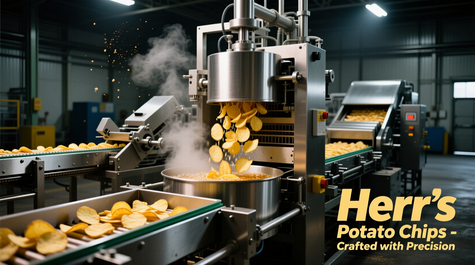 Herr's potato chip production line machinery