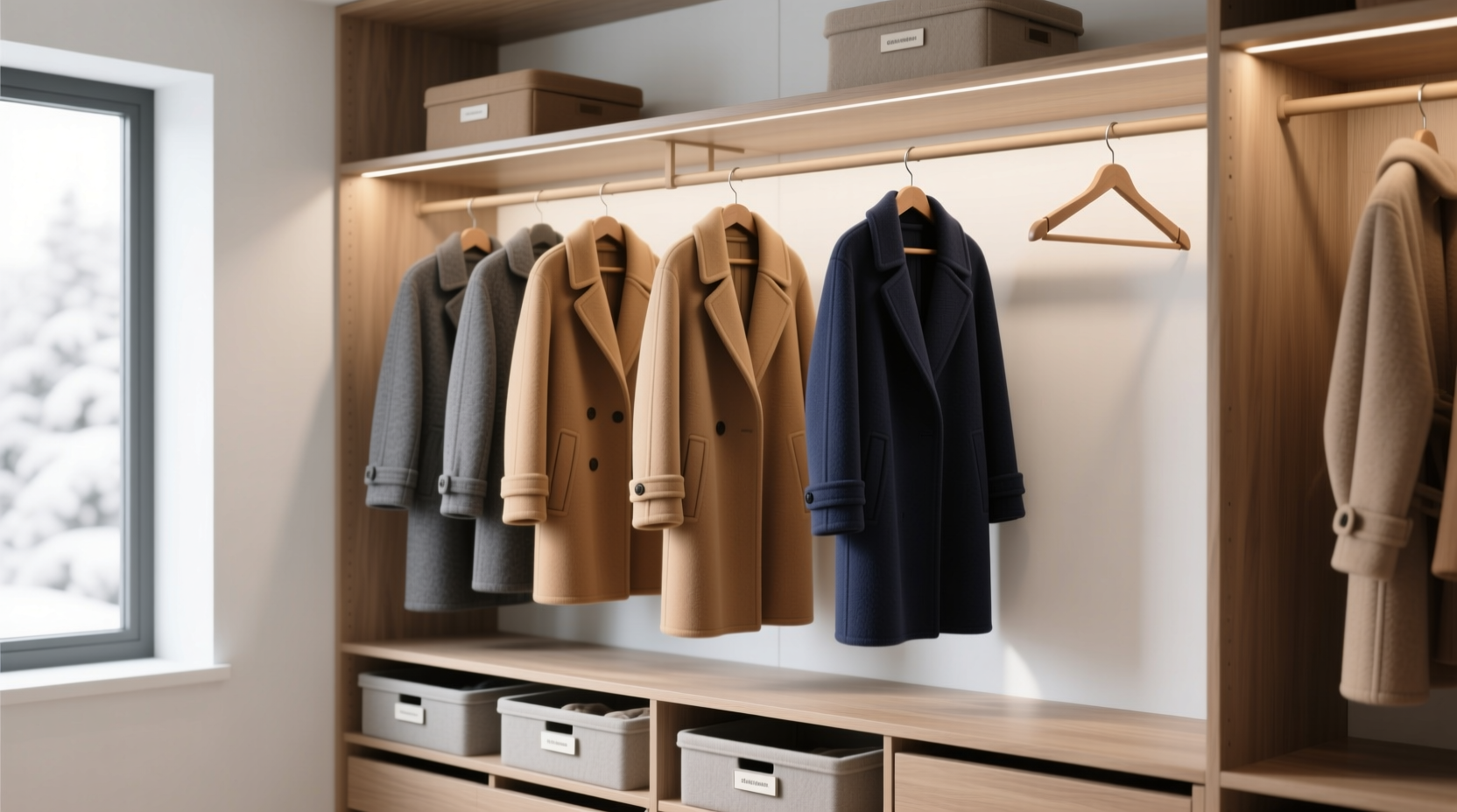 closet organization tips for wool coats