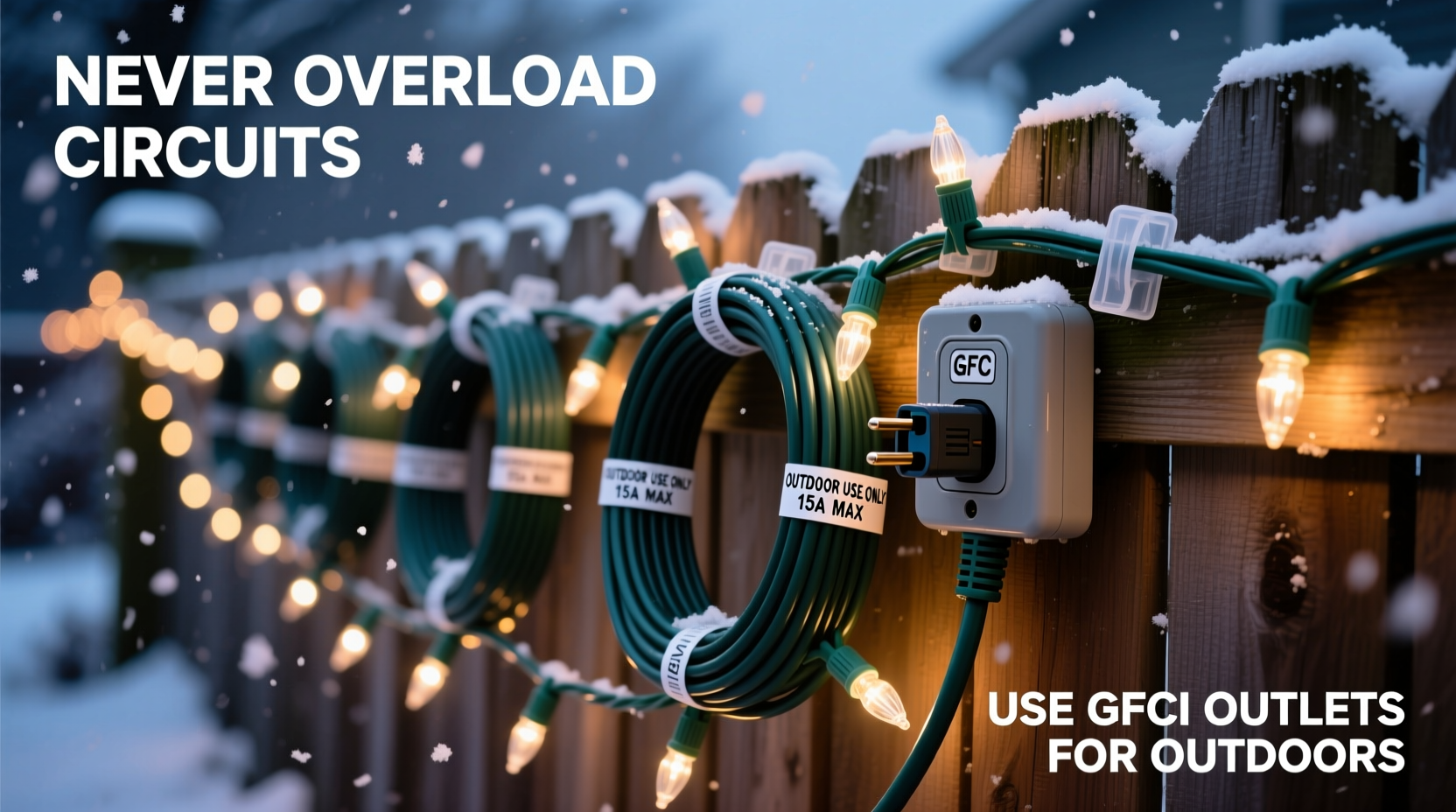 how to use extension cords properly for christmas light setups safely