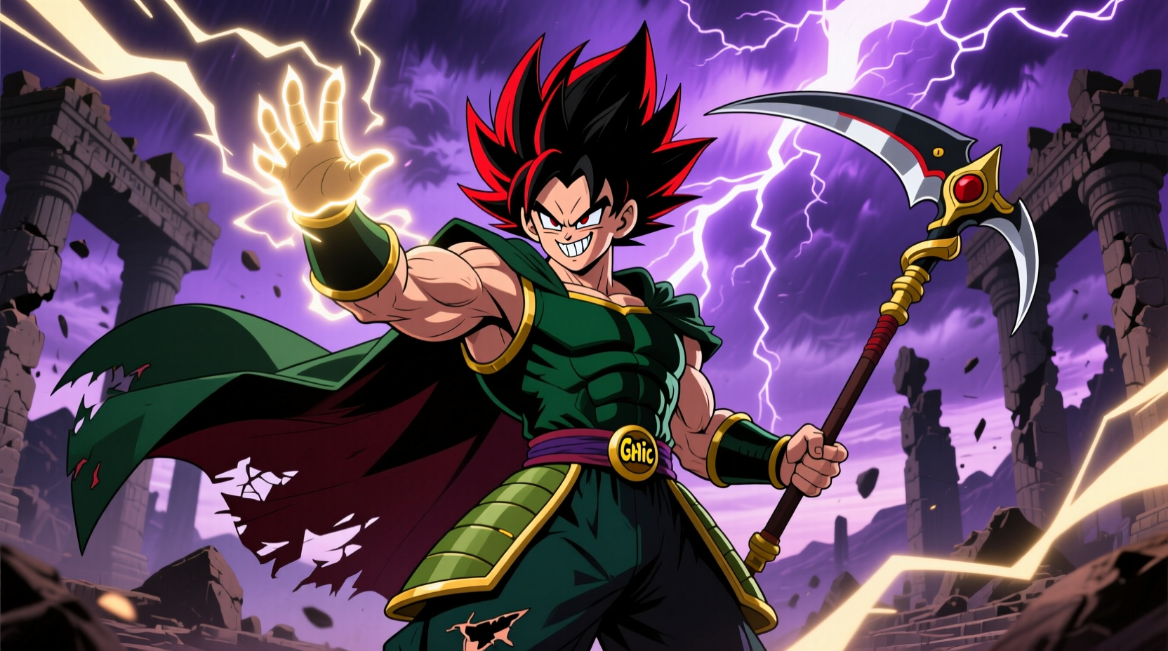 Garlic Junior DBZ character illustration showing his distinctive appearance