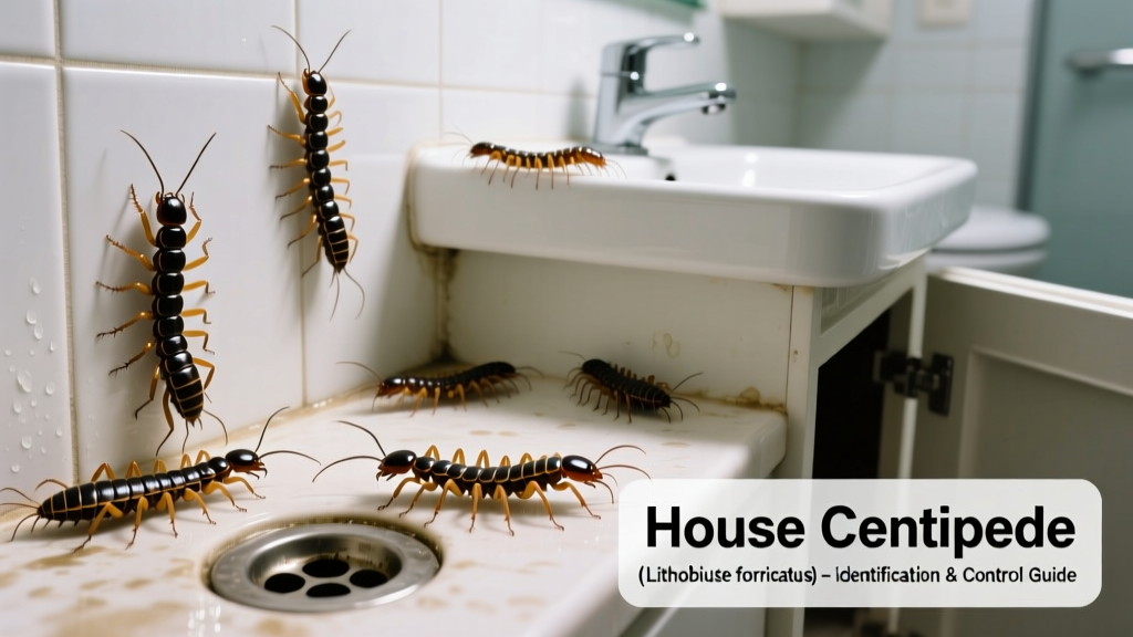House Centipedes in Bathroom: Identification & Control