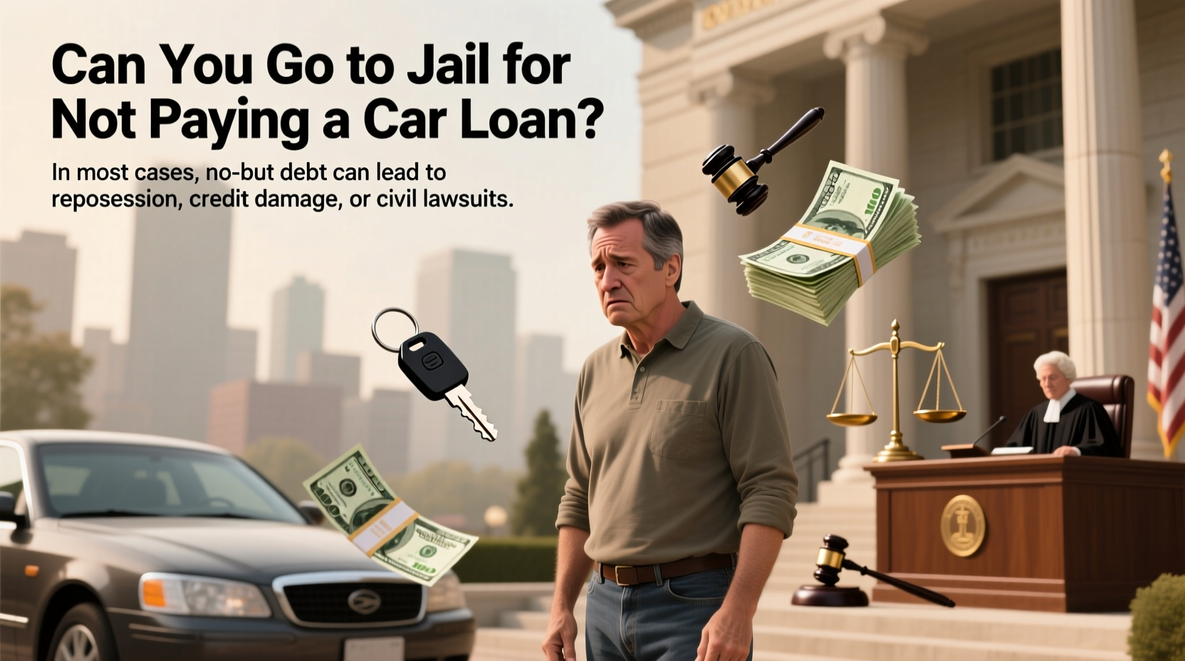 can you go to jail for not paying car loan