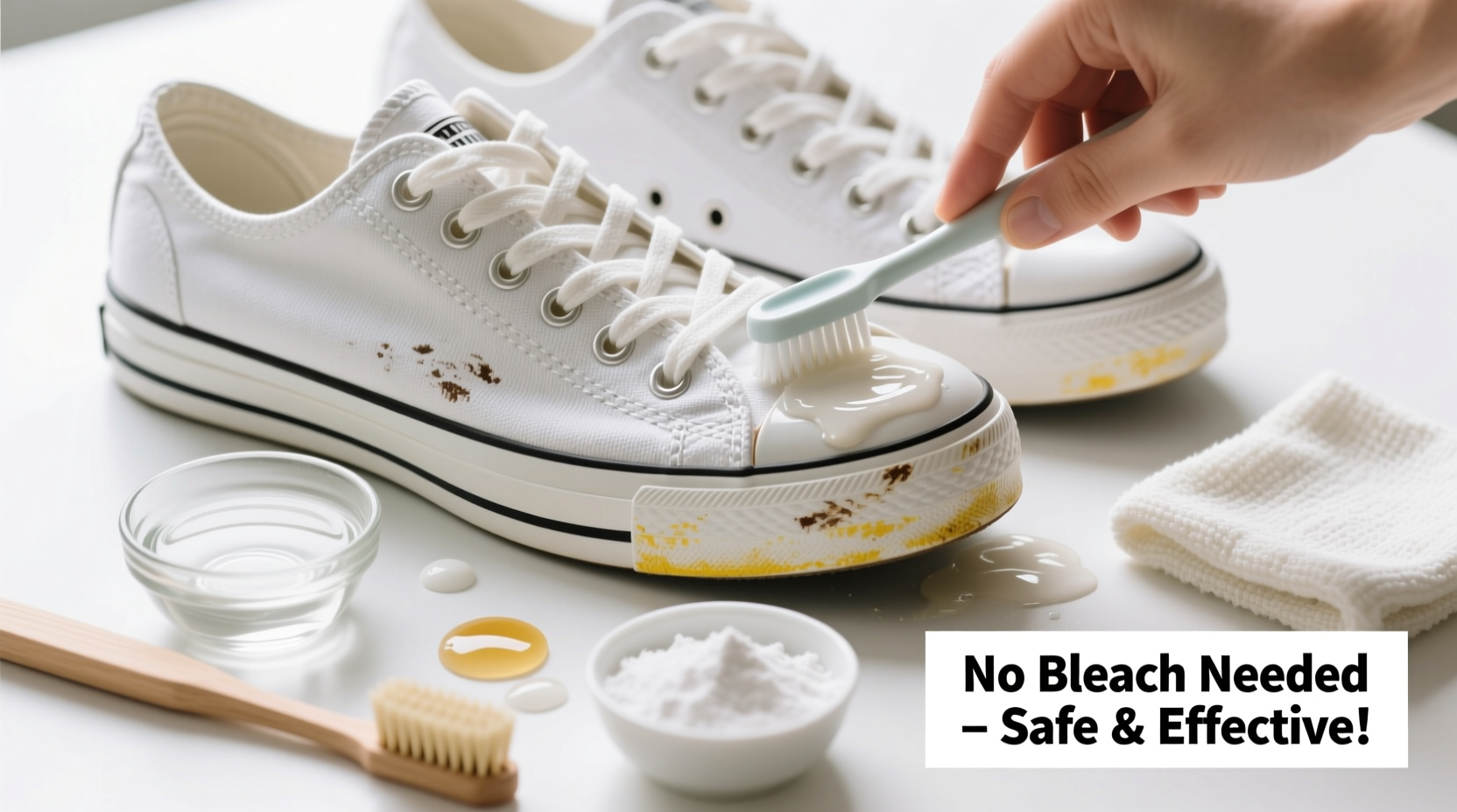 how to clean white canvas shoes using only household items no bleach needed