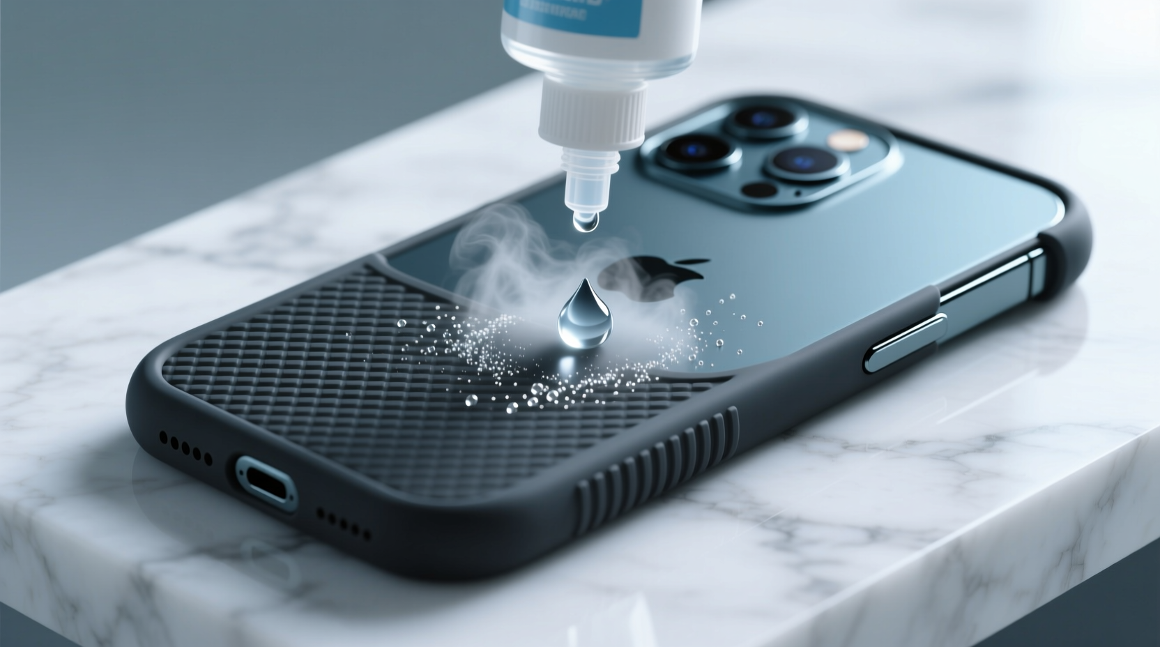 clean silicone phone grips without residue