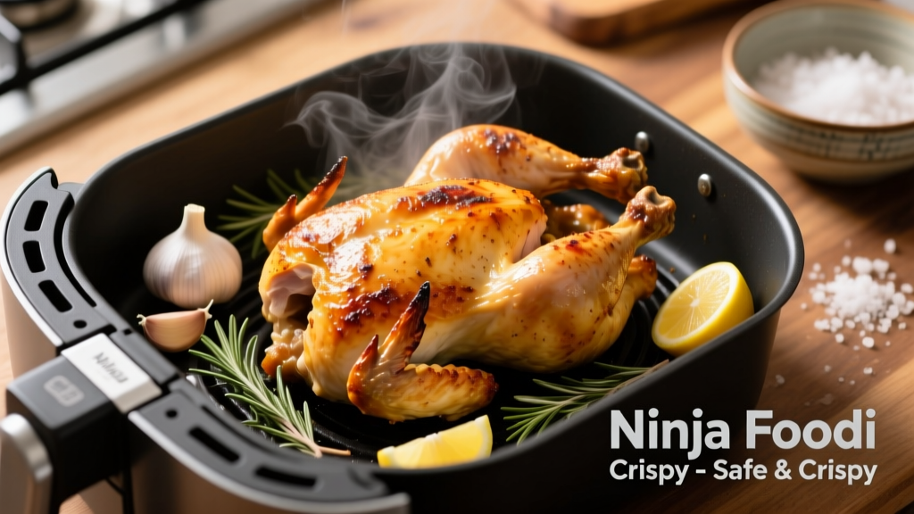 Bake Roast Chicken Breast in Ninja Foodi: Crispy & Safe