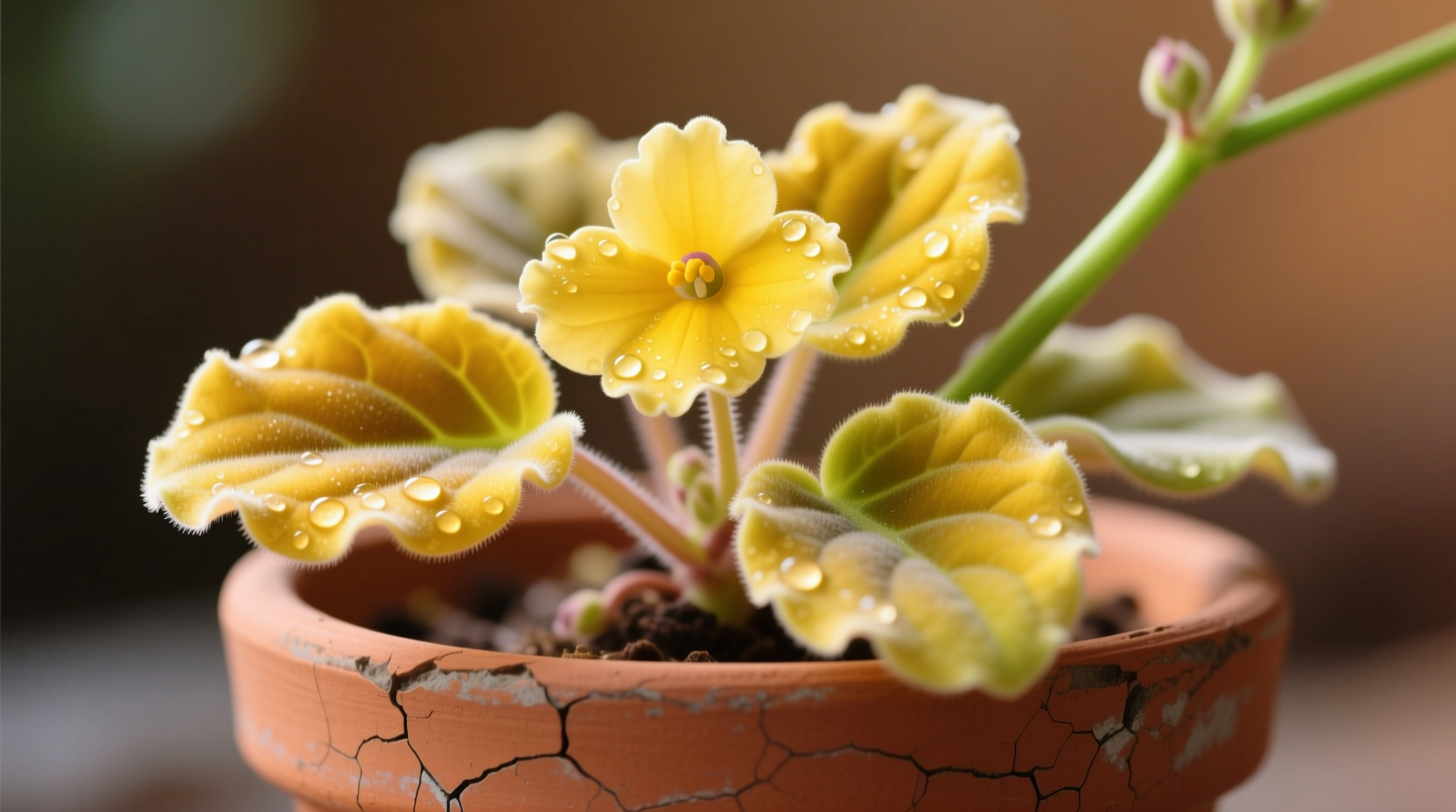 african violet yellow leaves