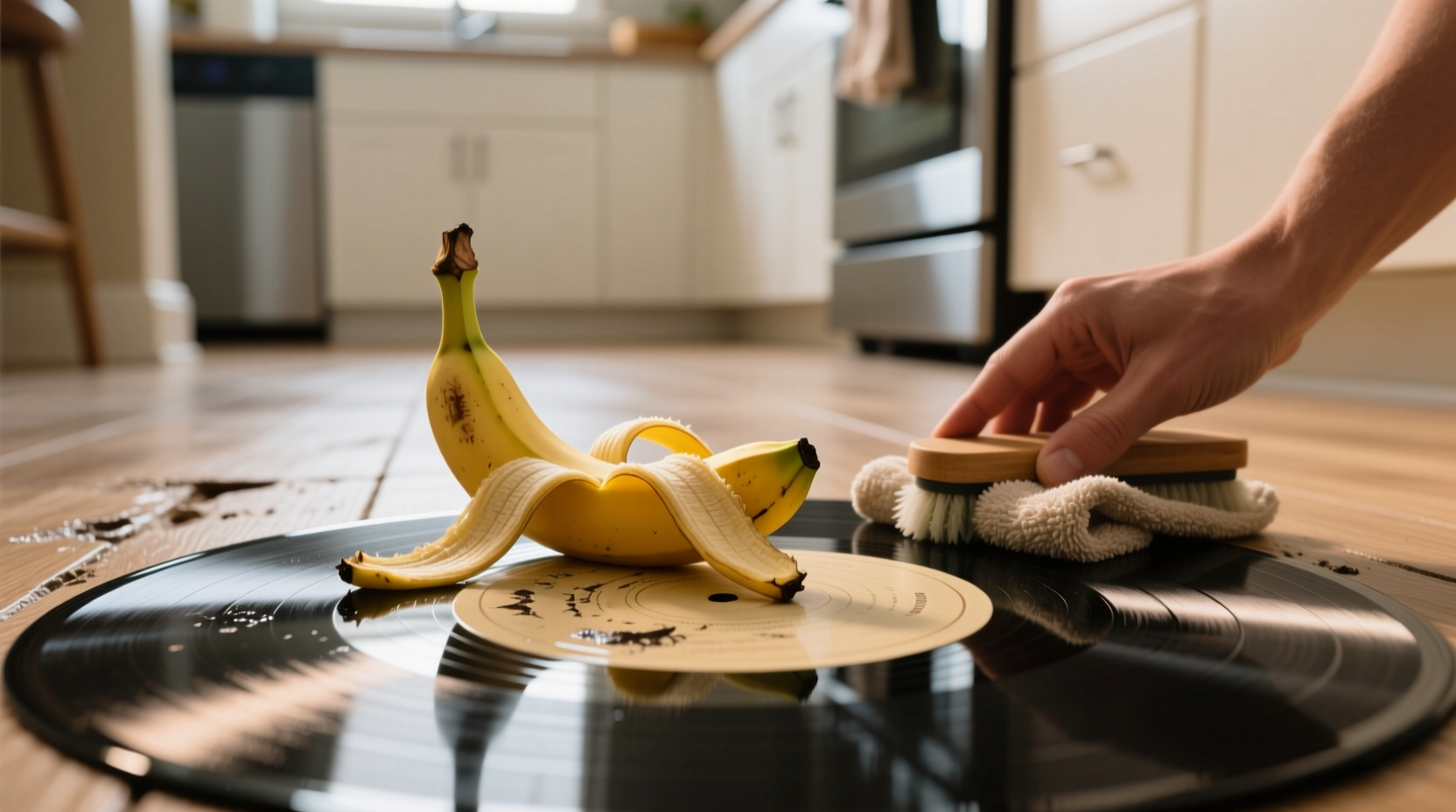 banana peel scuff removal for vinyl flooring