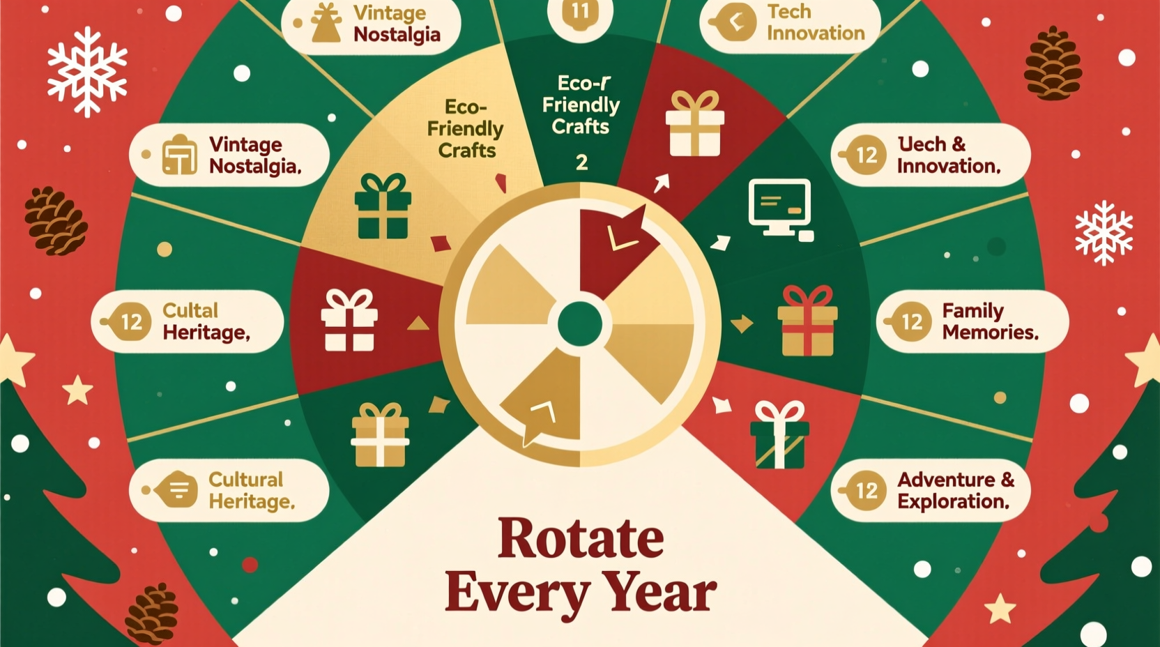 how to rotate christmas gift themes yearly without repeating ideas