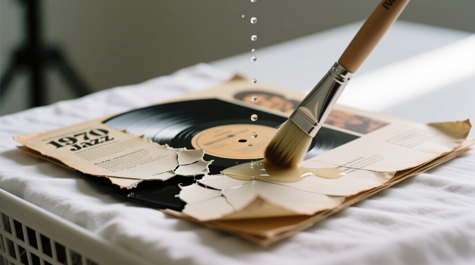 how to clean vinyl record sleeves after wet laundry contact