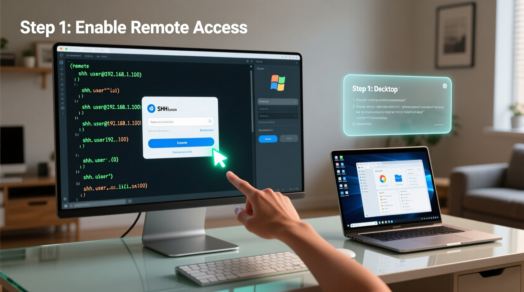 learn how to use remote desktop for remote terminal acc