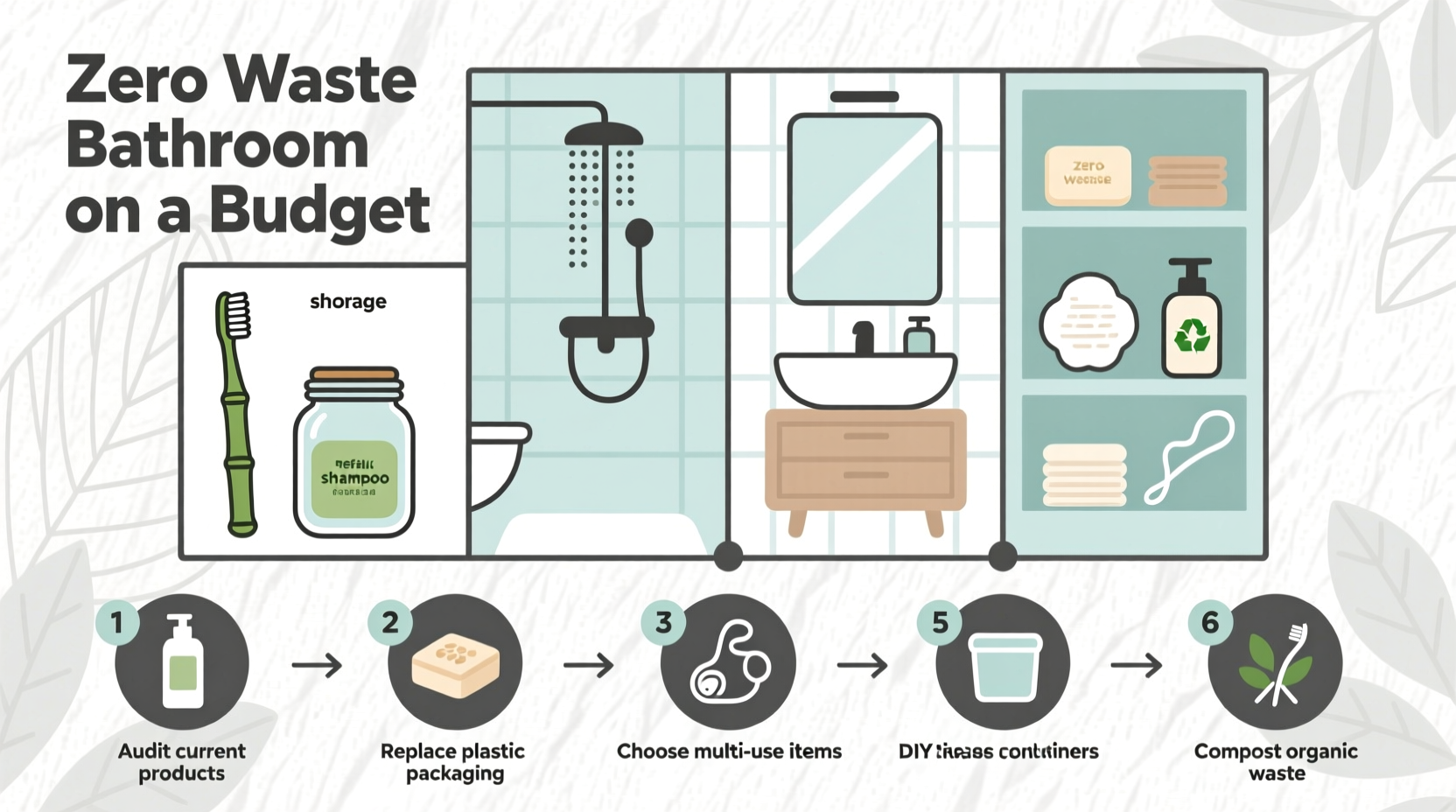 step by step guide to creating a zero waste bathroom on a budget