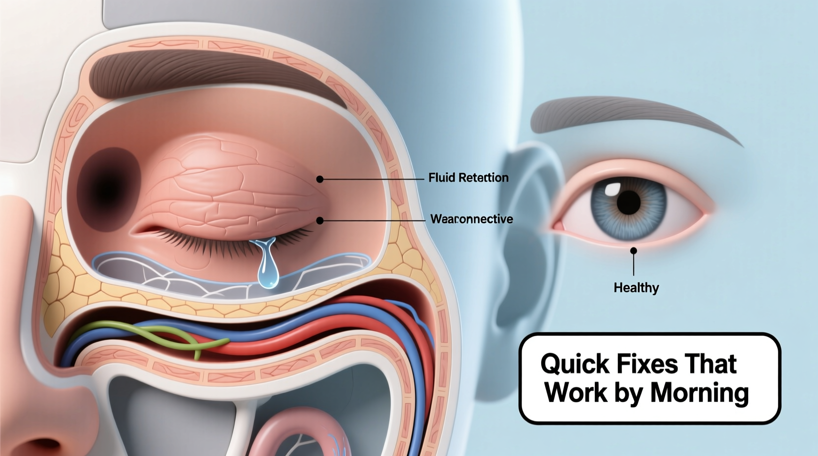 why do i wake up with puffy eyes and quick fixes that work by morning