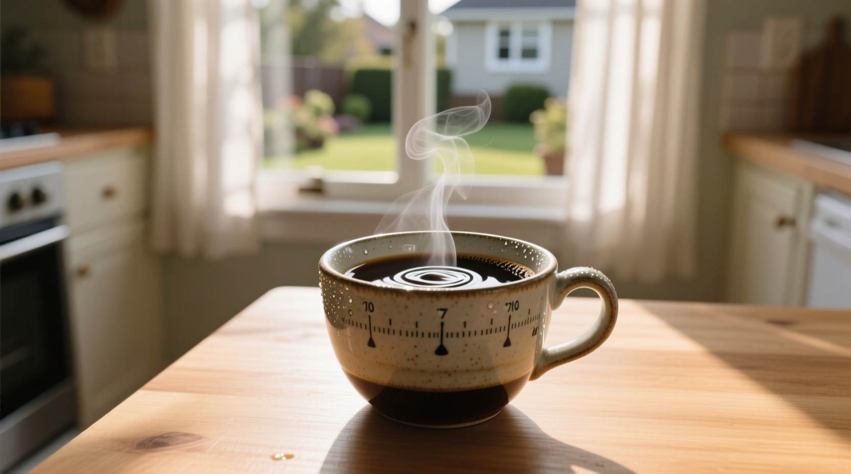 use your coffee cup as a basic barometer