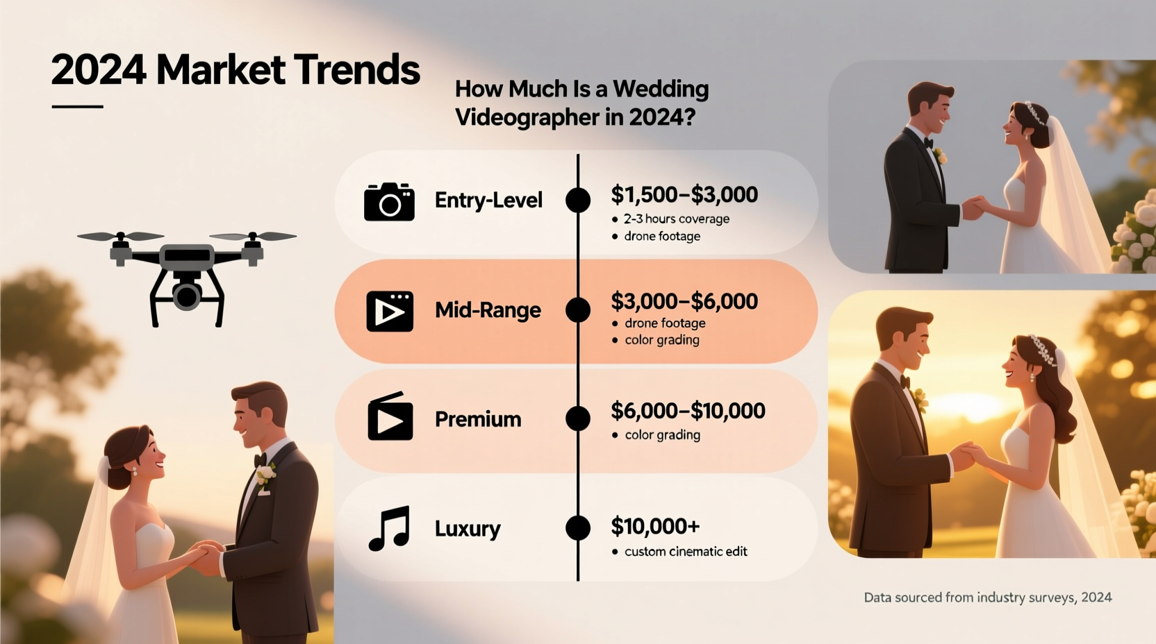 how much is a wedding videographer