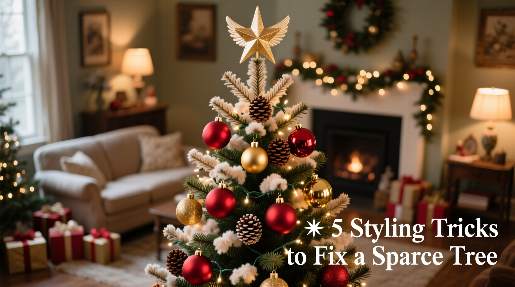 why does my pre strung christmas tree look sparse styling tricks