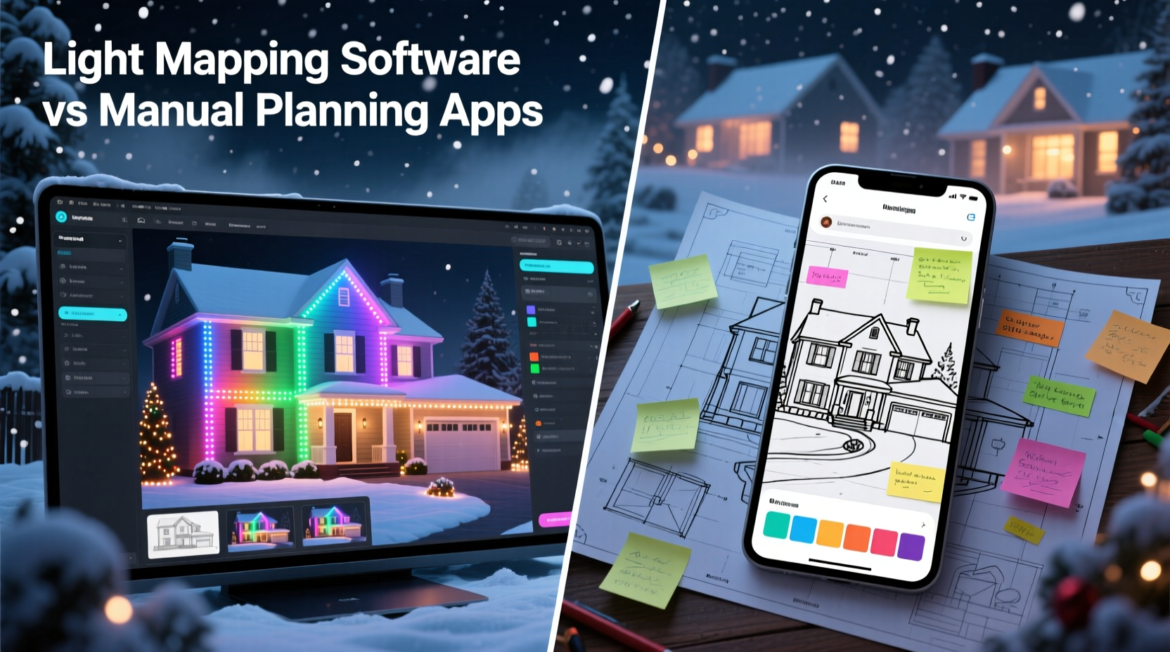 christmas light mapping software vs manual planning apps which simplifies complex outdoor layouts