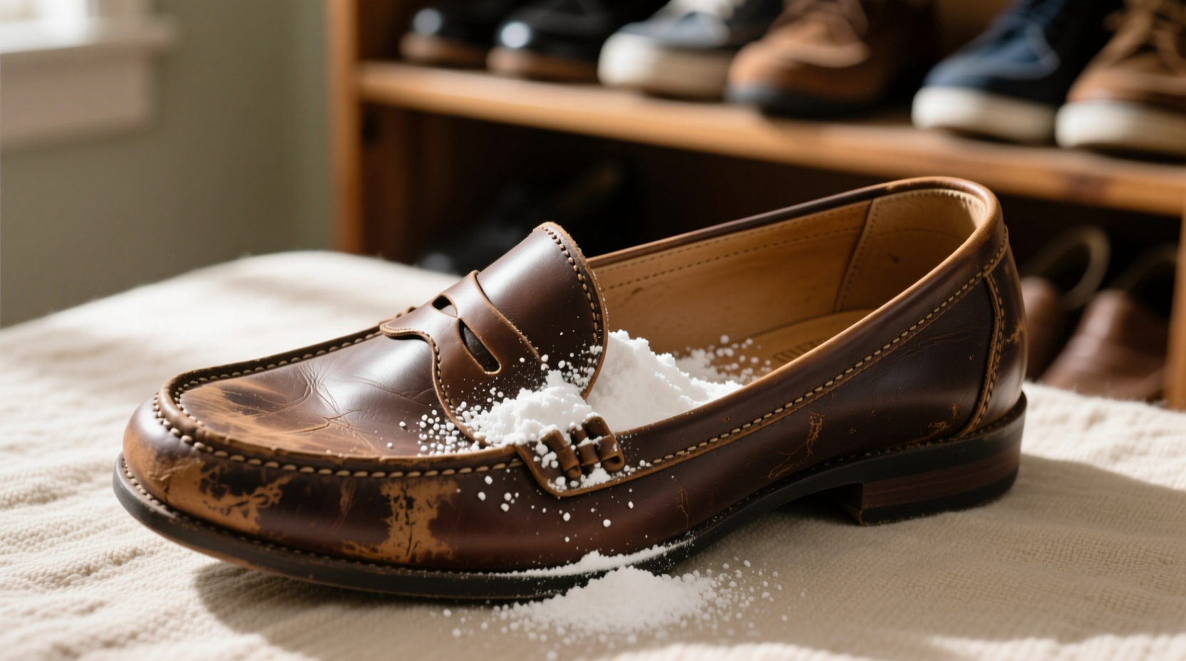 removing shoe odors with baking soda